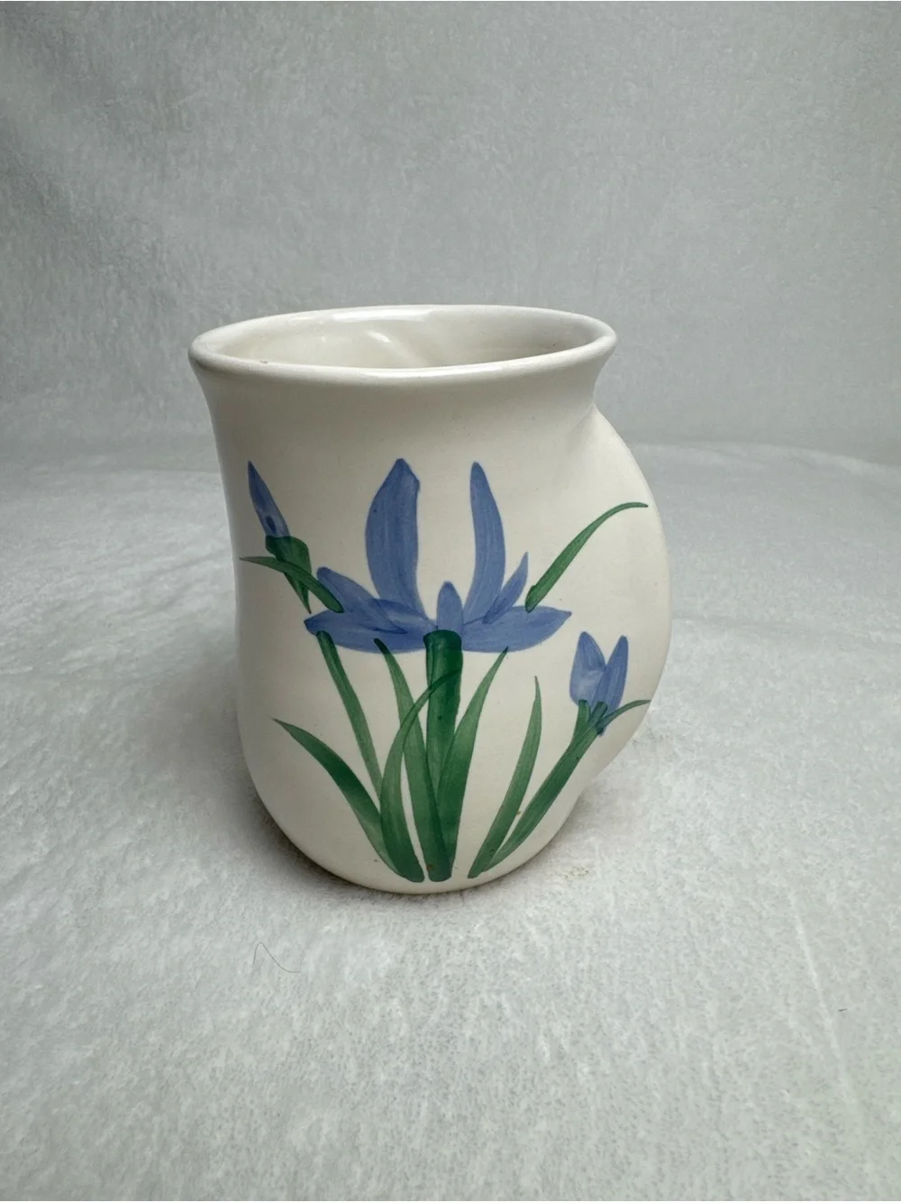 NEHER Studio Pottery Hand Warmer MUG Clay in Motion Right Handed SIGNED 2005